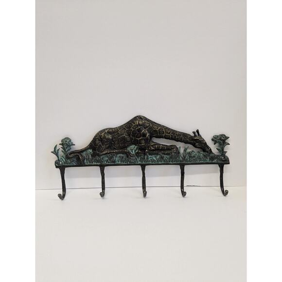 Vintage solid Brass giraffe coat rack - Picture 1 of 6